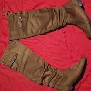 Dream Pairs Tan Over-the-Knee Boots